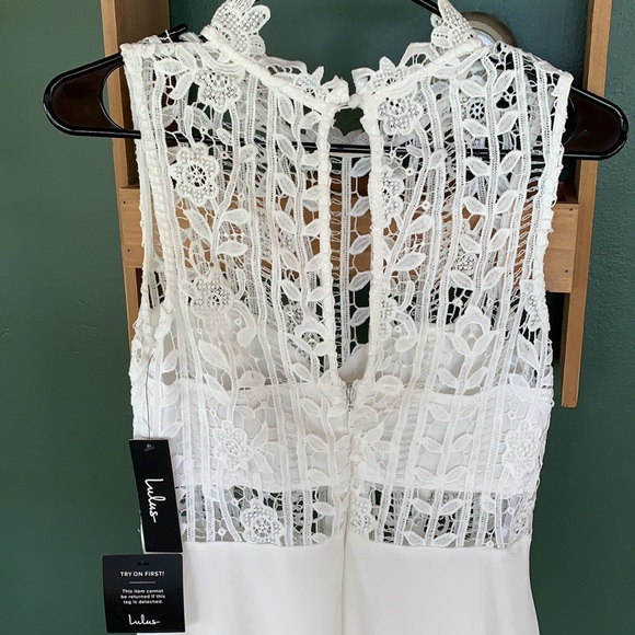 Bachelorette/Bridal Shower Bundle! Lulu’s White Dress NWT & “I said Yaaasss” tee - Picture 7 of 11